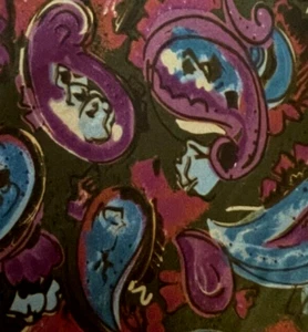 Green Purple Blue Paisley CHANEL Silk Tie - Picture 1 of 7