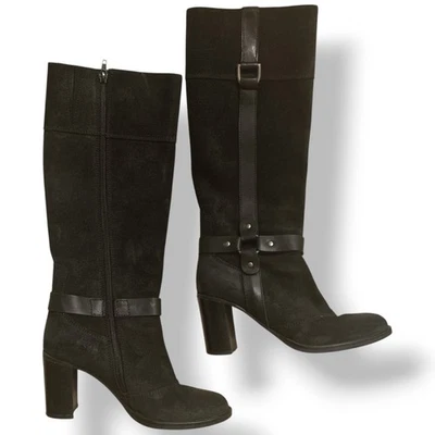 Botas hasta la rodilla Cordani de gamuza negras de cuero talla 5,5/6 EE. UU. 36 UE *original $550* Foto 1 de 4