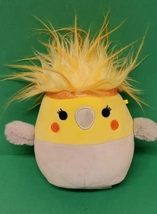 Squishmallows CHARLIZE the Cockatiel Bird 7" Plush Yellow Gray Bling Headband - Picture 1 of 7