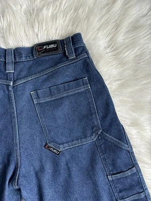 FUBU Vintage Denim Carpenter Shorts Mens - Size W36 - Image 1 of 4