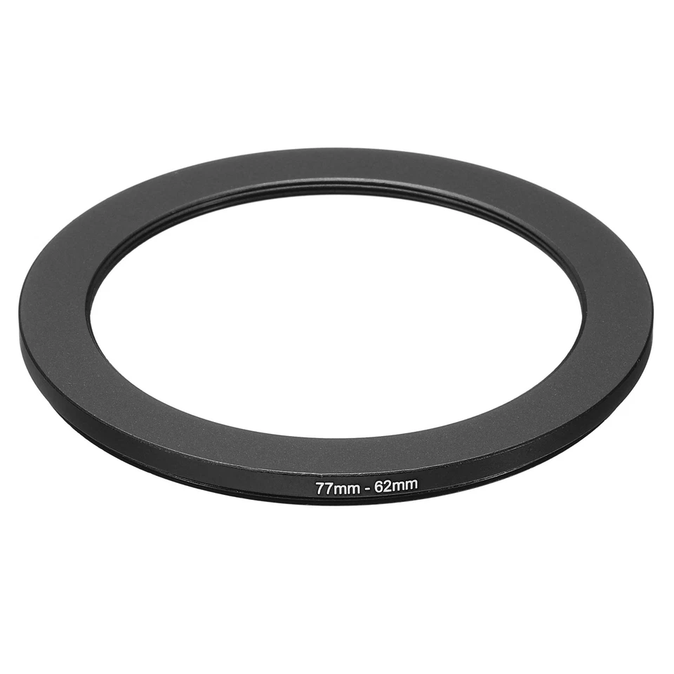 77mm-62mm Metal Step Down Ring Camera Lens Filter Adapter Ring Aluminum Filter Foto 1 de 4