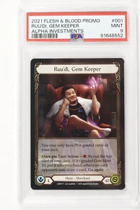 Flesh and Blood Promo LSS001-P Ruu'di, Gem Keeper Rudy Alpha Investments PSA 9 - Bild 1 von 2