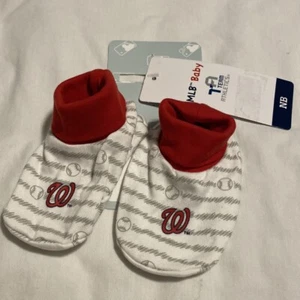 MLB Baby Washington Nationals ~ Newborn Socks Team Athletics Baseball - Picture 1 of 5