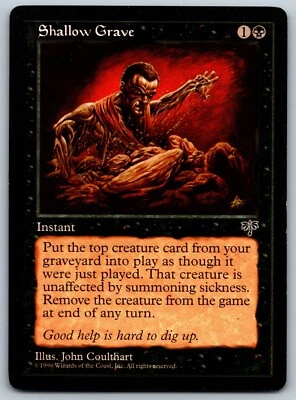 Shallow Grave - Mirage - MTG - Magic the Gathering TCG CCG - Reserved List - Image 1 of 4