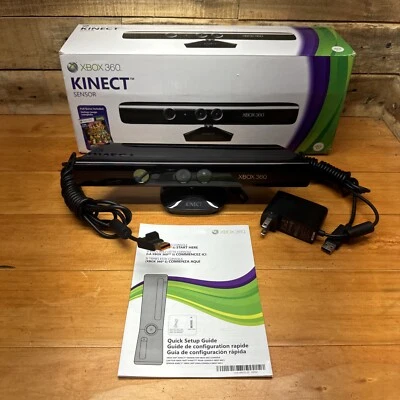 Genuine Microsoft XBOX 360 Kinect Sensor Bar 1414, Power Adapter, Original Box - Image 1 of 4
