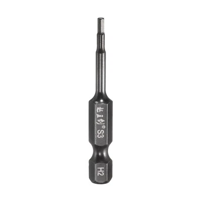 2mm Metric Hex Head Wrench Drill Bit 50mm Length Magnetic Bits, Black - Image 1 of 4