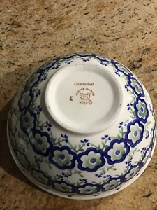 Vintage Handarbeit Pottery /Ceramic Bowl Floral Design Handmade in  Germany - Picture 1 of 7