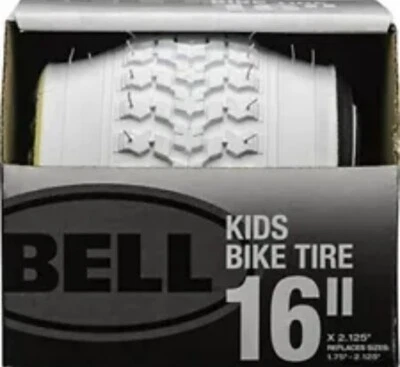 Bell Kids Bike Tire 16" x 1.75 - 2.125" White New. - Image 1 of 4