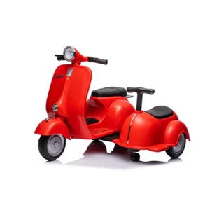 6V LICENSED Vespa Scooter Motorcycle with Side Car for kids, Red - Picture 1 of 15