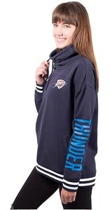 Ultra Game NBA Oklahoma City Thunder Womens Quarter Zip Fleece Pullover... - Picture 1 of 5