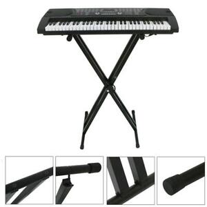 Adjustable Music Keyboard Electric Piano X-Stand Iron Dual Tube Standard Rack