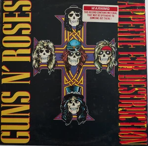 Guns N' Roses APPETITE FOR DESTRUCTION Australian ORIGINAL 1987 GEFFEN RARE LP - Picture 1 of 4