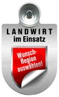 Schild Einsatzschild f. Windschutzscheibe Alu Schild Landwirt im Einsatz 309369