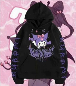 Nuevo Kuromi Chaqueta con Capucha Grande Pullover Niña Abrigo Prendas de abrigo Sudadera Top - Imagen 1 de 9