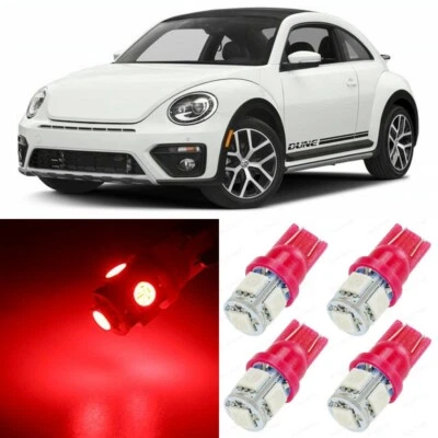 Paquete de 7 luces LED interiores rojas para Volkswagen VW Beetle 2012-2017 + HERRAMIENTA Foto 1 de 4
