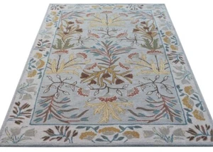 New Adeline Grey Traditional Parsian Style Handmade Tufted 100% Woolen Area Rugs - Picture 1 of 6