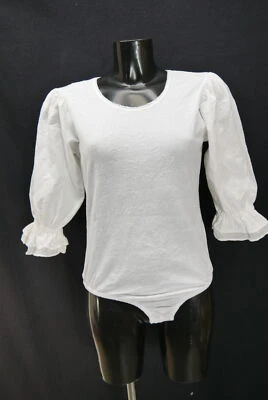 Gr.40 Trachtenbody weiß Body für Dirndl Distler Baumwolle mit Spitze TB10233 - Bild 1 von 4