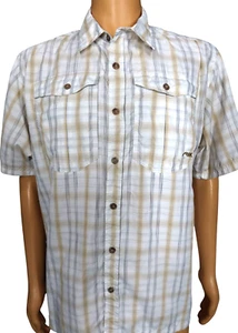 MK Mountain Khaki Short Sleeve Shirt Sz L Jackson Hole, WY. Performance - Picture 1 of 6