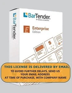 Software Seagull Scientific Bartender Entreprise  10 PRINTER * SUB 5YR - Picture 1 of 1