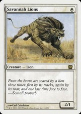 Savannah Lions 8th Edition PLD White Rare MAGIC THE GATHERING CARD ABUGames