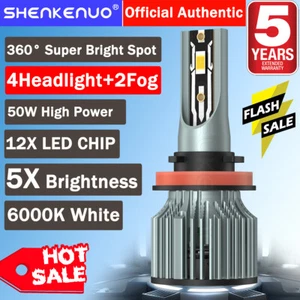 For Nissan Altima Sedan 2007-2019 Car LED Headlights 6 Bulb H11 Kit Fog Light Q8 - Picture 1 of 18