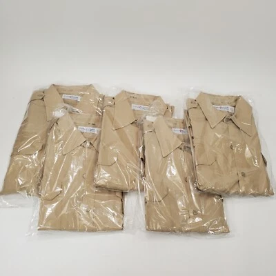 De Colección Caleb Smith & Son Beige Manga Larga SFMuni Uniforme Camisas 15 1/2" Cuello (5) Foto 1 de 4