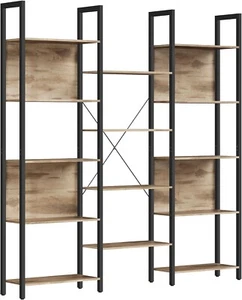 Bücherregal, Bücherregal mit 14 Ablagen, Metallgestell - Bild 1 von 9