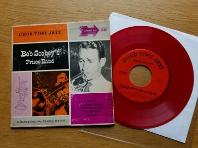 BOB SCOBEY'S FRISCO BAND - s/t 1953 RED VINYL Dixieland Jazz 7" EP CLANCY HAYES - Image 1 of 2