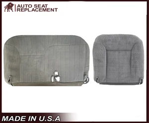1995 1996 1997 1998 1999 Chevy Silverado Split 60/40 In Gray Cloth Seat Covers - Picture 1 of 25