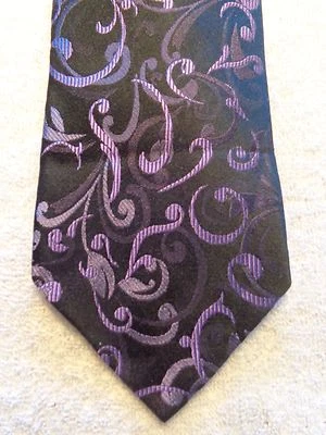 ALFANI CORBATA HOMBRE NEGRO Y MORADO 3,75 X 60 Foto 1 de 4