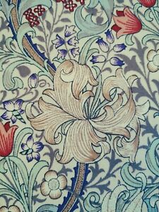 William Morris Golden Lilly Poplin Cotton Fabric 44" Wide Dressmaking per 50cm