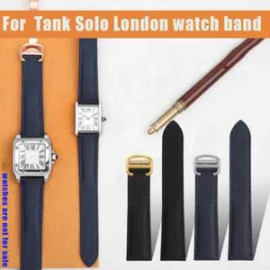 Nylon Watch Strap for Cartier Tank London Santos 16mm 18mm 20mm Dark Blue Band - Picture 1 of 32