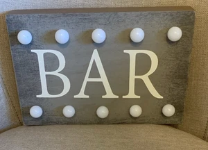 Ganz Leucht BAR Schild hängen an Wand oder Tischplatte batteriebetrieben 10” x 7” - Bild 1 von 5