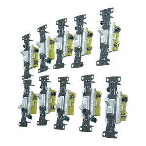 10 Hubbell White Framed Toggle Light Switches 3-way Residential 15A 120V RS315W - Picture 1 of 5