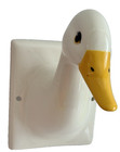 Vintage Ceramic Duck Head Wall Hook White Goose Farmhouse Apron Towel Holder