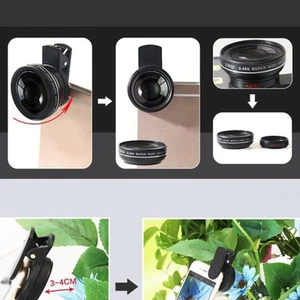 Smartphone Lens 0.45X Optical Glass Phone Camera Macro And Wide Angle Lens Fo FY - Zdjęcie 1 z 12