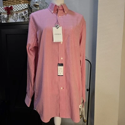 NWT Cremieux White/Pink plaid Long Sleeve Button up Mens Dress Shirt Size M  103 - Image 1 of 4