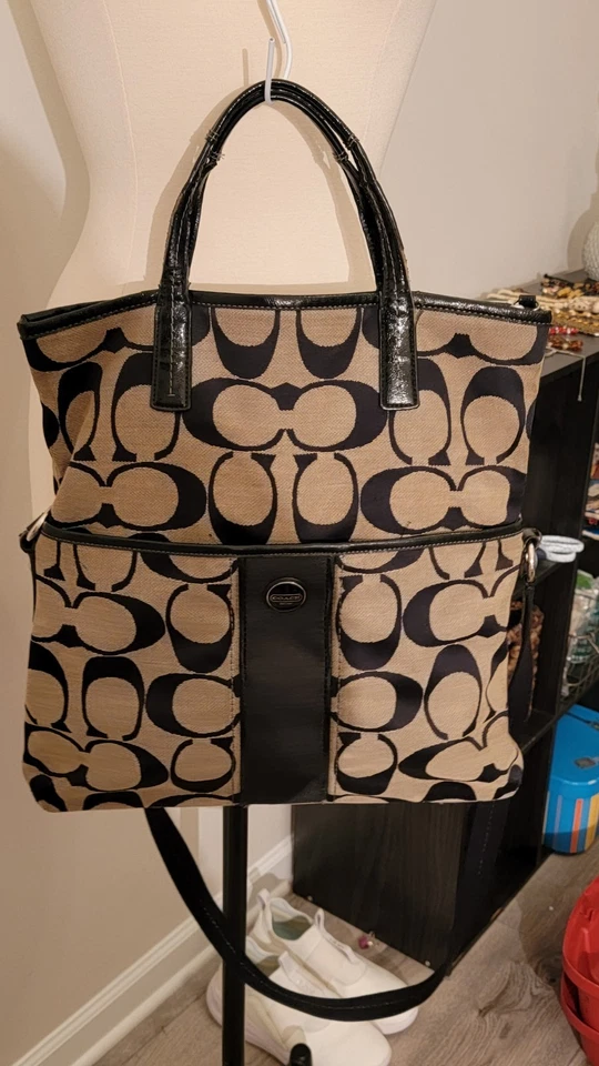 Bolso de hombro Coach vintage de cuero para mujer marrón montura Foto 1 de 4