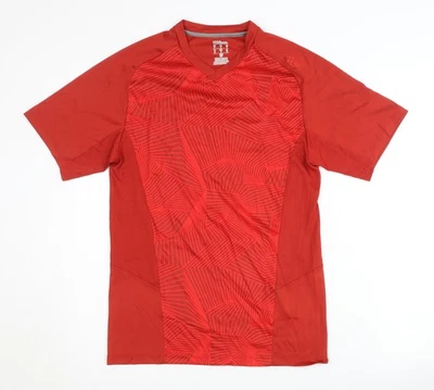 Wilson Men's Red Short Sleeve T-Shirt, Size S, Geometric — 第 1/4 张图片