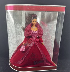 Barbie de celebración navideña Mattel 56210 edición especial afroamericana en caja original - Imagen 1 de 5