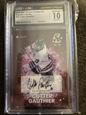 CORTADOR GAUTHIER 2024 Onit Boston College NIL Signature Series CGCxJSA GEMA 10 A:9 Foto 1 de 4