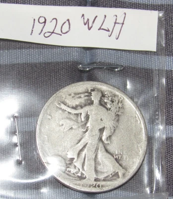 Silver 1920 p Philadelphia Mint Silver Walking Liberty Half Dollar 1/2 WLH - Image 1 of 4