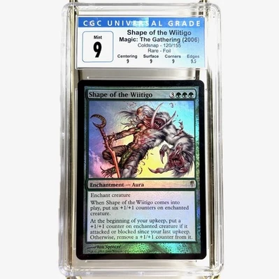 SHAPE OF THE WIITIGO  Rare Foil Coldsnap 2006 CGC Graded 9 Mint MTG - Image 1 of 2