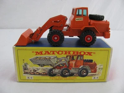 Vintage Lesney Matchbox King Size K-3 Orange Hatra Tractor Shovel w/ Box New! - Image 1 of 4