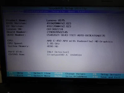 Lenovo G575 AMD E-450 APU CPU 2x1,65 GHz - nicht komplett Lesen - Bild 1 von 4