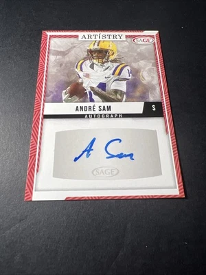 2024 Sage Football Artistry Andre Sam Auto Autograph - Image 1 of 2