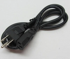 Cable de alimentación de 3 clavijas cable computadora monitor LCD TV universal Dell HP Lenovo Sony - Imagen 1 de 2