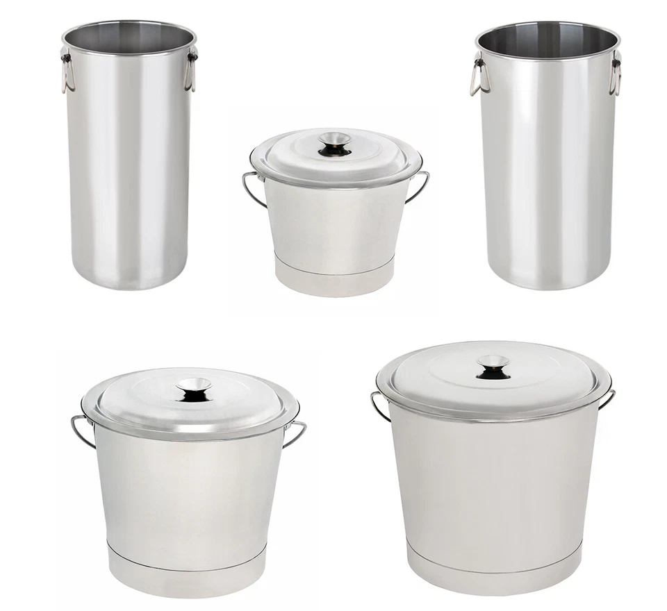 BEEKETAL Edelstahleimer Eimer Lebensmitteleimer Industrieeimer Schlachteimer Futtereimer