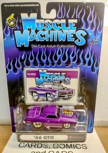 2000 Muscle Machines '66 PONTIAC GTO 1:64 Scale Purple - Blown Hot Rod RARE New - Picture 1 of 4