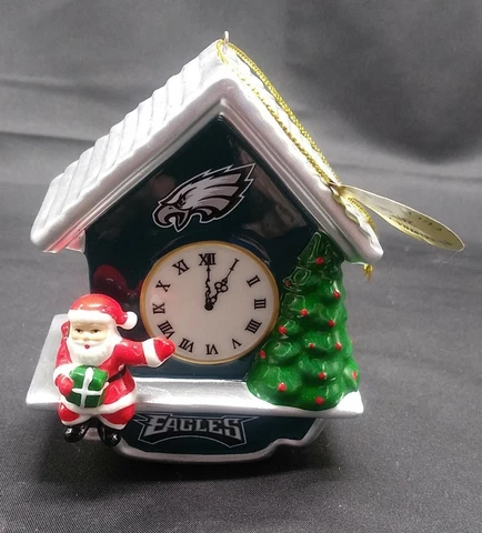 2014 (Cukoo Clock) Danbury Mint NFL Philadelphia Eagles Christmas Ornament Cover